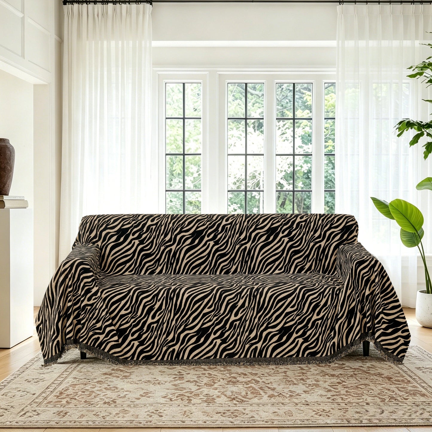 Zebra Black Sofa