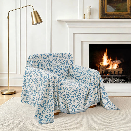 Leopard Blue Armchair