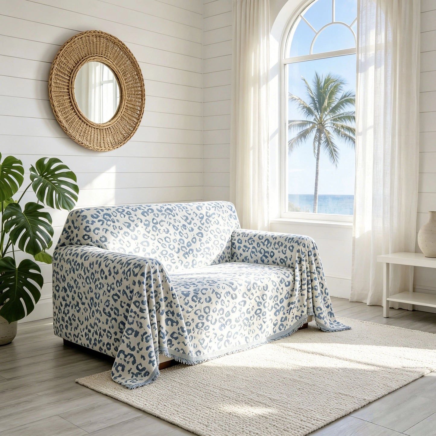 Leopard Print Chenille Throw