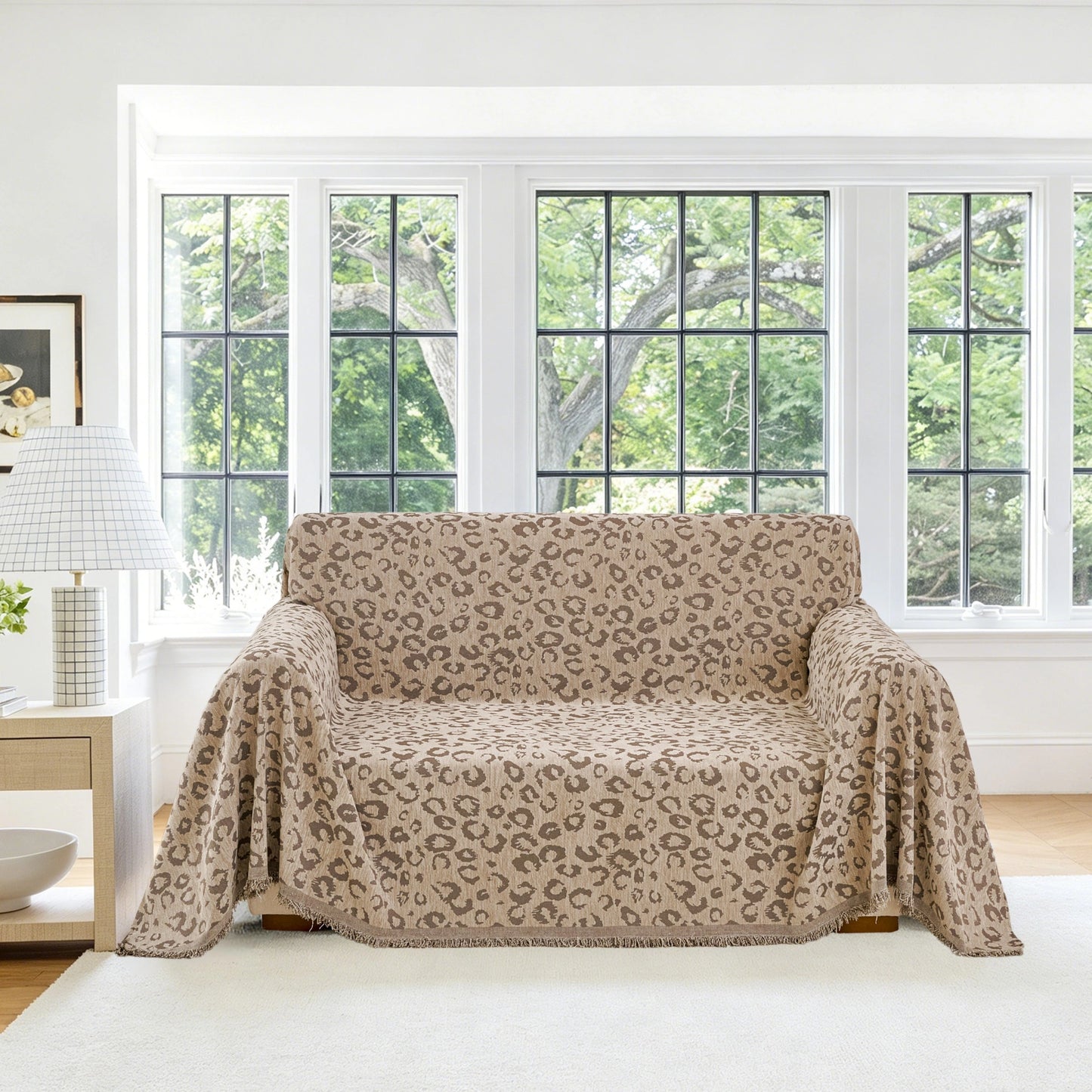 Leopard Brown Loveseat