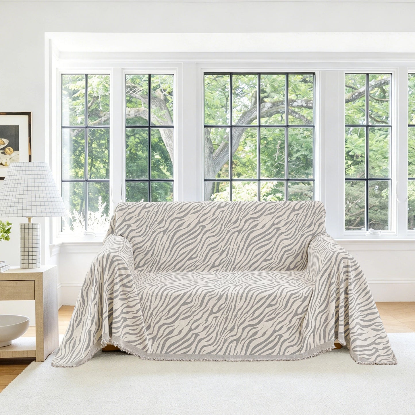 Zebra Gray Loveseat